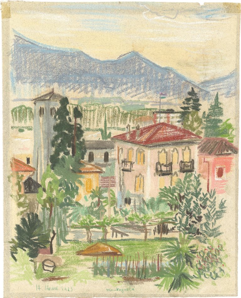 Auf diesem Bild ist das folgende Kunstwerk zu sehen: Hermann Hesse. „Montagnola“. 1923.