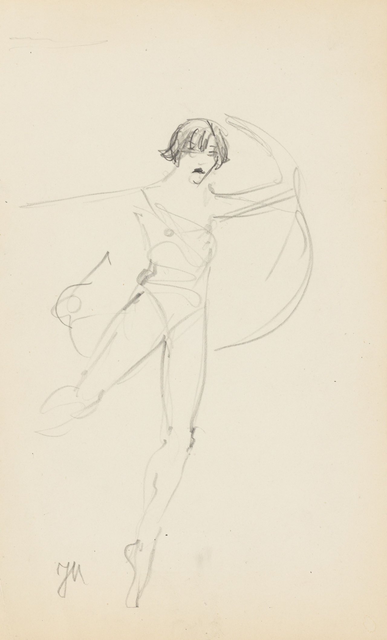 Auf diesem Bild ist das folgende Kunstwerk zu sehen: Jeanne Mammen. „Bogenschützin“.