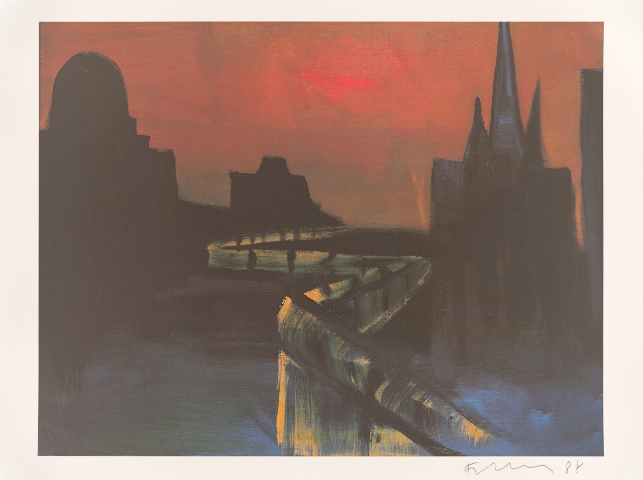 This picture shows the following artwork: Rainer Fetting. Berlin Wall. 1988.