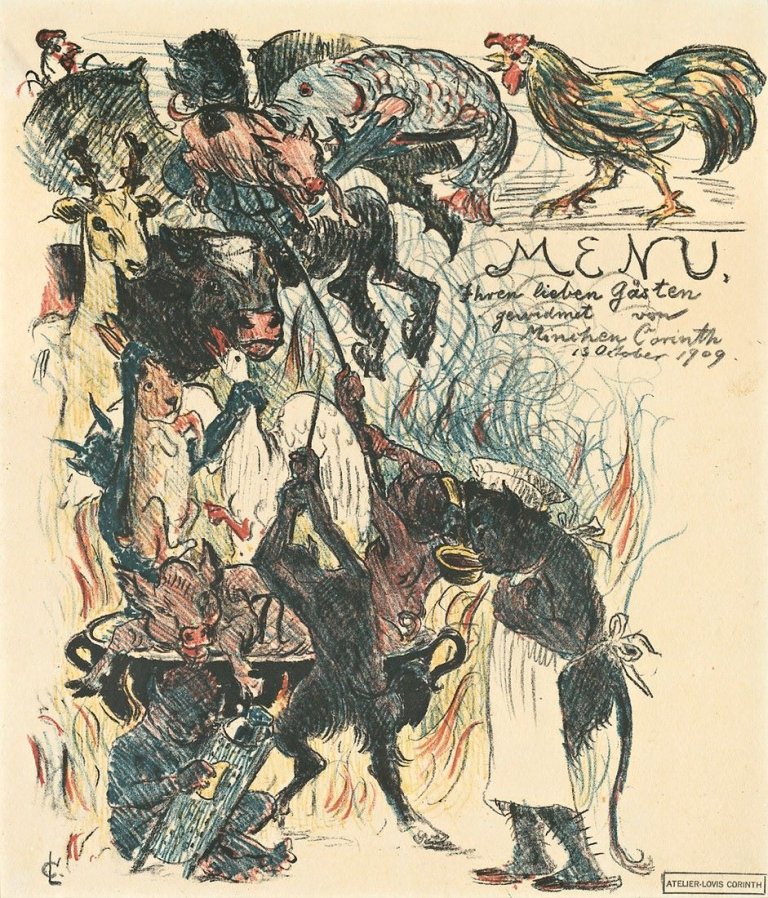 This picture shows the following artwork: Lovis Corinth. „Menu“. 1909.