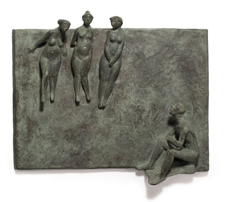 Auf diesem Bild ist das folgende Kunstwerk zu sehen: Gustav Seitz. „Der Wählerische“. 1956.