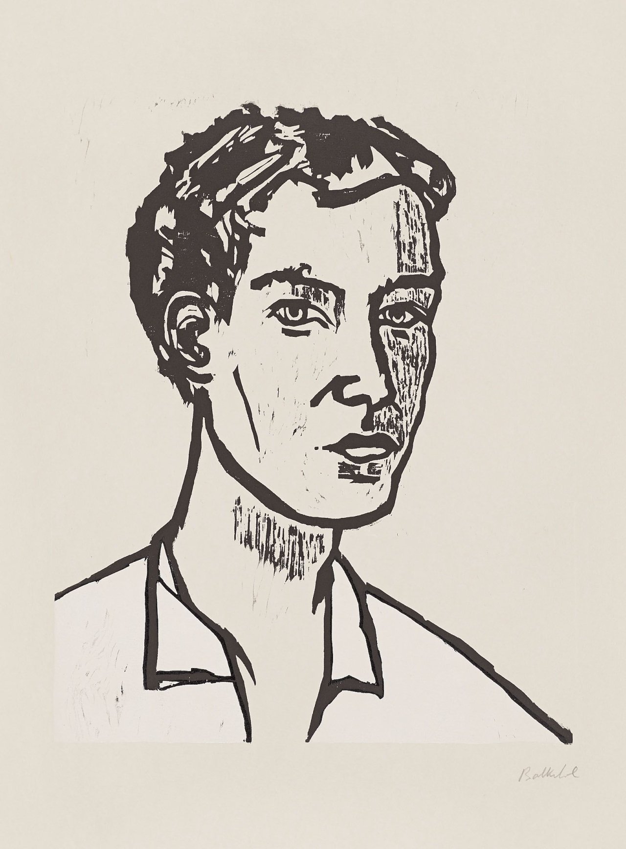 Auf diesem Bild ist das folgende Kunstwerk zu sehen: Stephan Balkenhol. „Ohne Titel“ Frauenportrait/Herrenportrait. 2004.