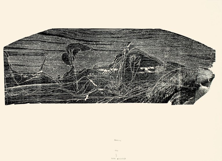 Auf diesem Bild ist das folgende Kunstwerk zu sehen: Gerhard Altenbourg. „Erlöste Landschaft“. 1976.