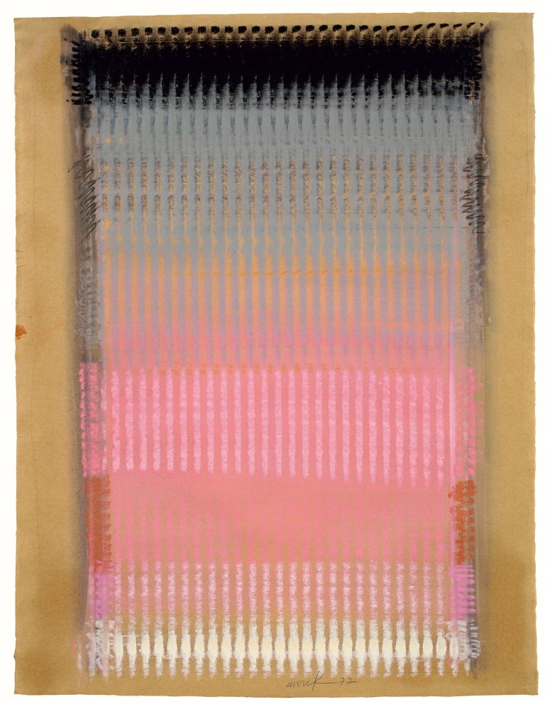 Auf diesem Bild ist das folgende Kunstwerk zu sehen: Heinz Mack. Ohne Titel. 1977.