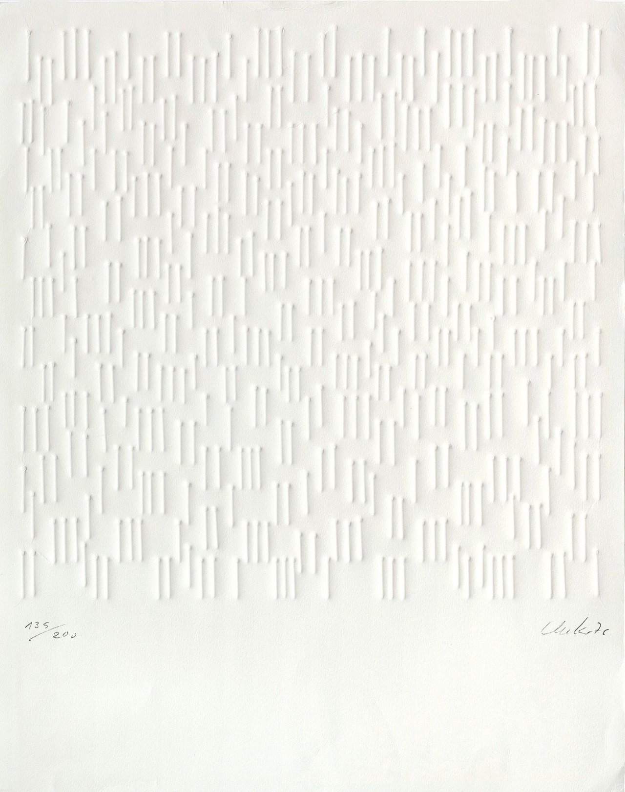 Auf diesem Bild ist das folgende Kunstwerk zu sehen: Günther Uecker. Ohne Titel. 1976.