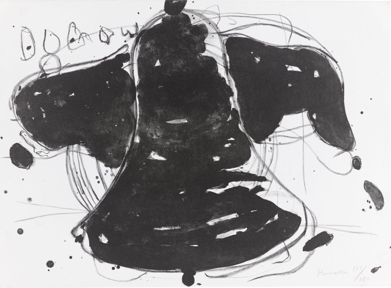 Auf diesem Bild ist das folgende Kunstwerk zu sehen: Jannis Kounellis. Ohne Titel (Glocke). 1993.