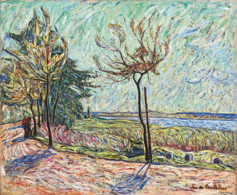 Auf diesem Bild ist das folgende Kunstwerk zu sehen: Theo von Brockhusen. An der Havel. Um 1910/14.