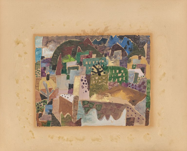 Auf diesem Bild ist das folgende Kunstwerk zu sehen: Eduard Bargheer. „Case e Montagne“. 1953.
