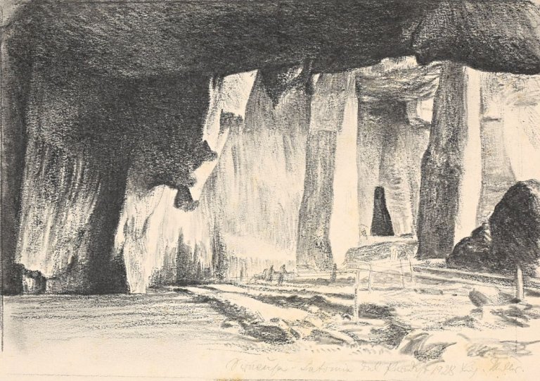 Auf diesem Bild ist das folgende Kunstwerk zu sehen: Richard Müller. „Siracusa - Latomia del paradiso“. 1928.