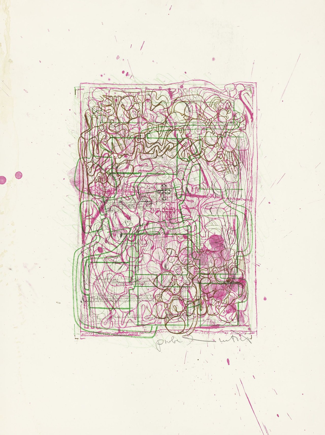 Auf diesem Bild ist das folgende Kunstwerk zu sehen: Hermann Nitsch. Ohne Titel.