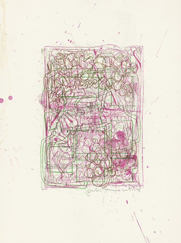 Auf diesem Bild ist das folgende Kunstwerk zu sehen: Hermann Nitsch. Ohne Titel.