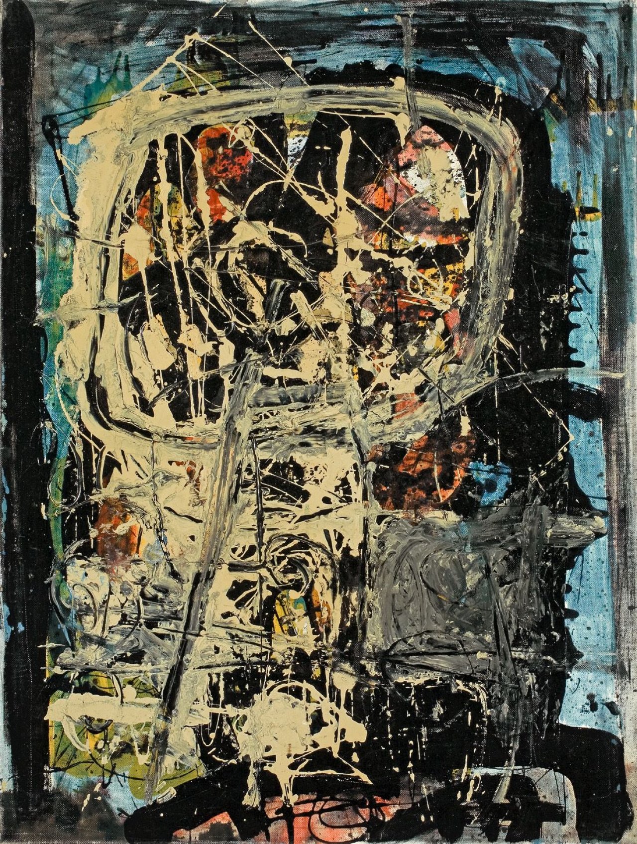 Auf diesem Bild ist das folgende Kunstwerk zu sehen: Hans Staudacher. Ohne Titel. 1960.