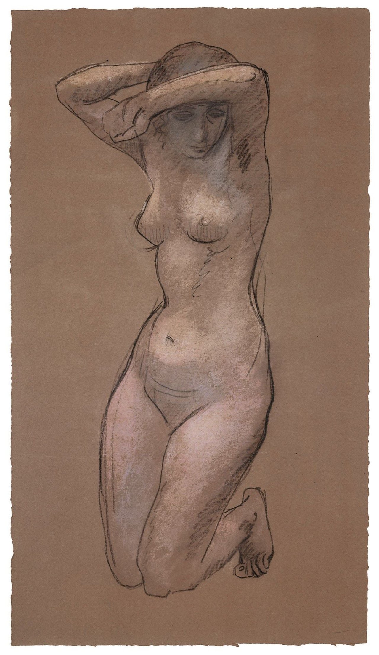 Auf diesem Bild ist das folgende Kunstwerk zu sehen: Julio González. „Nu à genoux de face“. Um 1914/18.