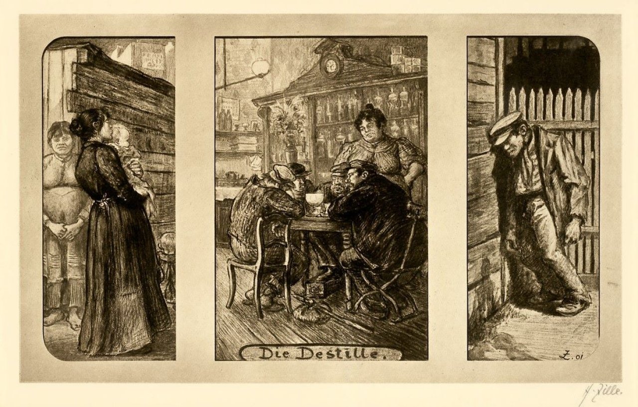 This picture shows the following artwork: Heinrich Zille. „Destille“. 1901.