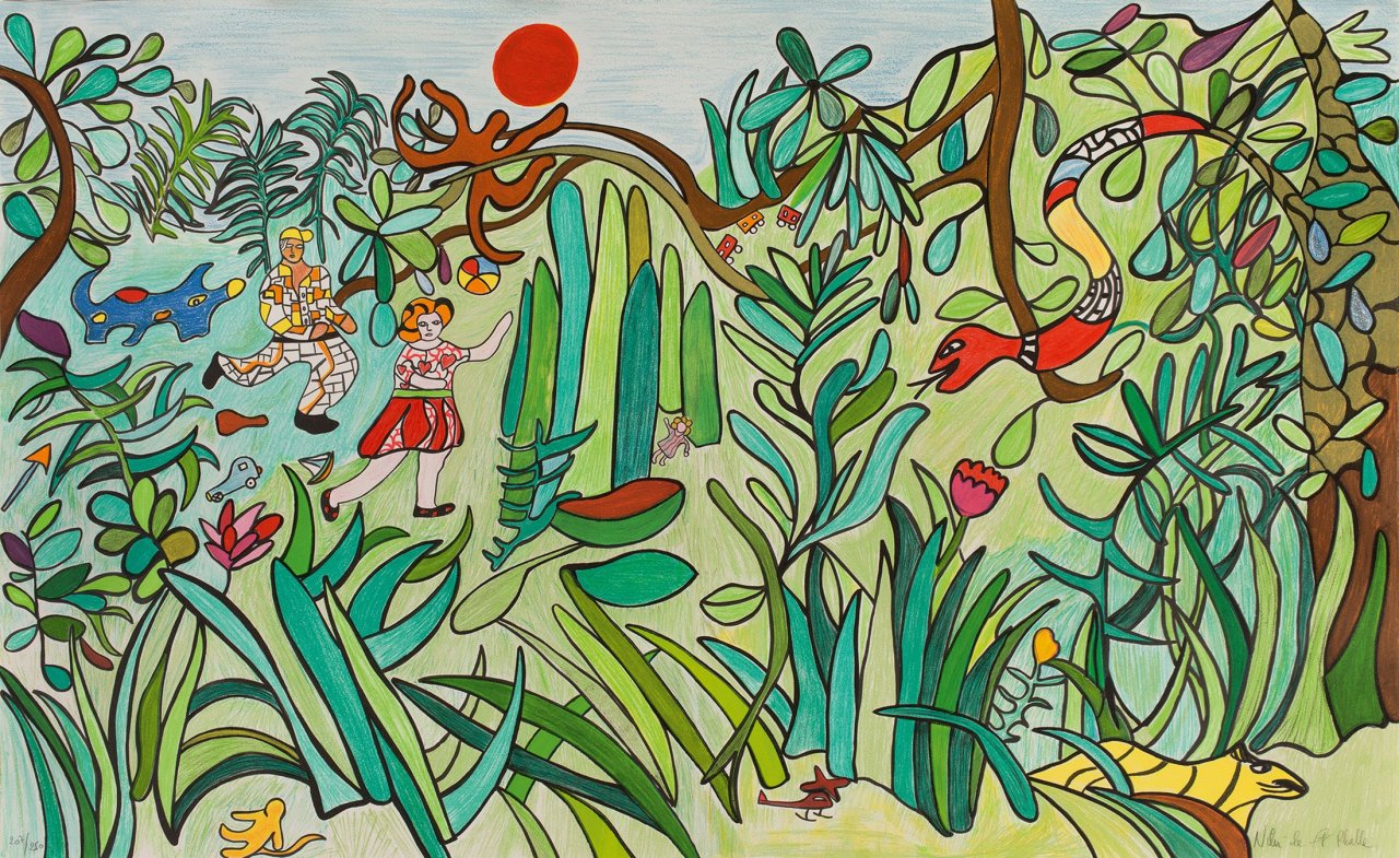 Auf diesem Bild ist das folgende Kunstwerk zu sehen: Niki de Saint Phalle. „La Jungle II“. 1993.