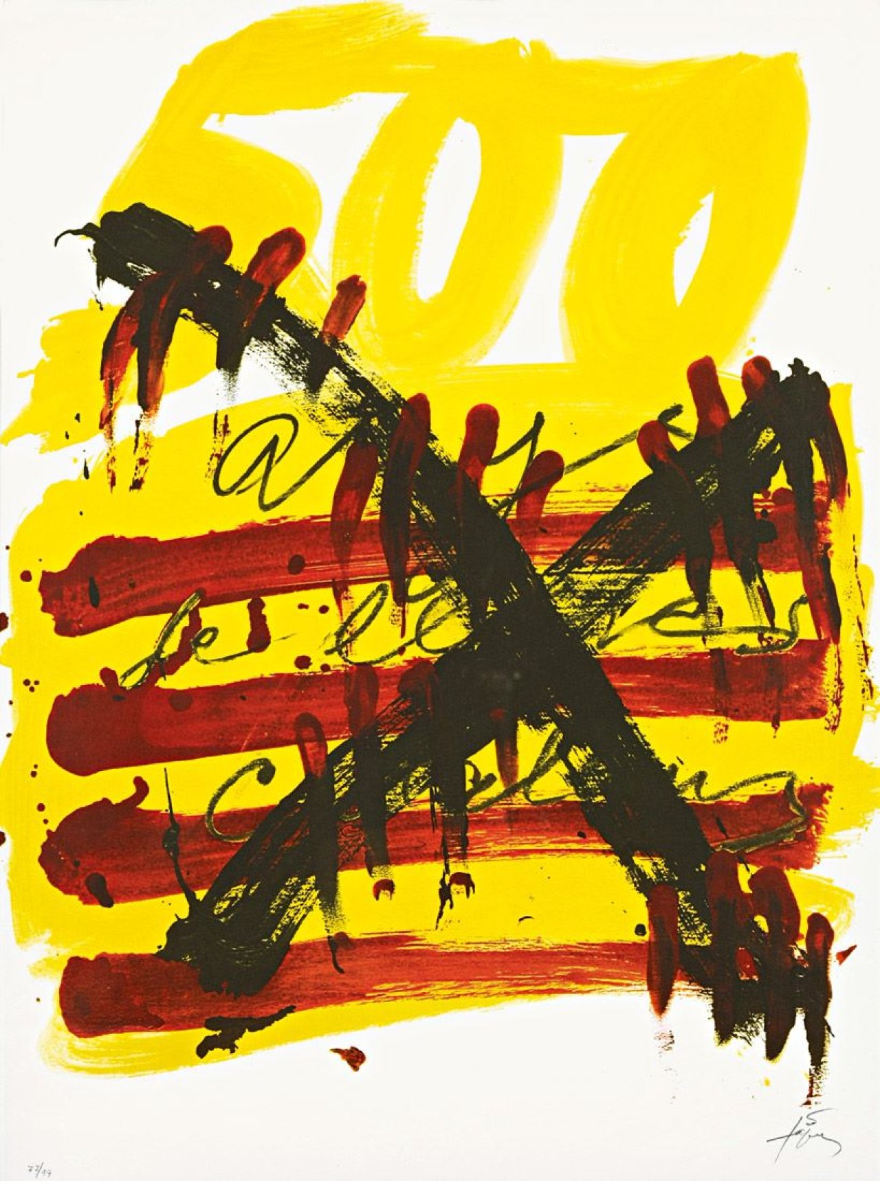 This picture shows the following artwork: Antoni Tàpies. Untitled. 1974.