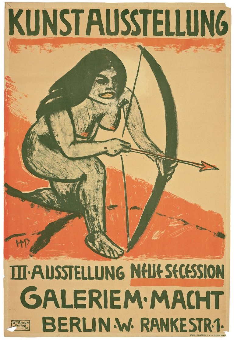 Auf diesem Bild ist das folgende Kunstwerk zu sehen: Max Pechstein. „Plakat: Kunstausstellung. III. Ausstellung Neue Secession 1911“. 1911.