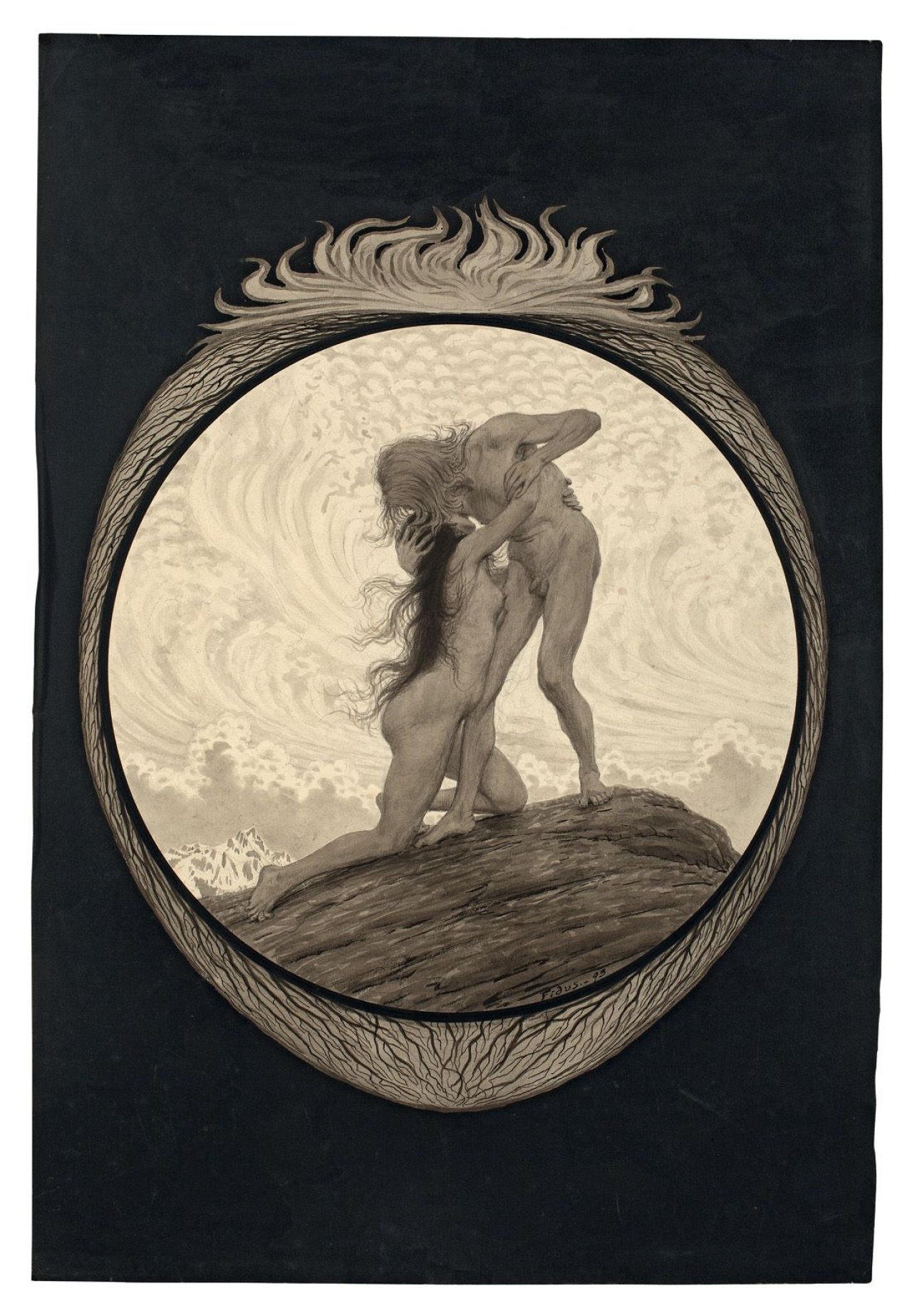 Auf diesem Bild ist das folgende Kunstwerk zu sehen:  Fidus (d.i. Höppener, Hugo). Die Erde. 1893.