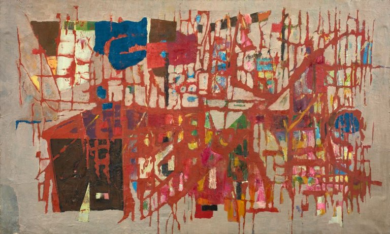 Auf diesem Bild ist das folgende Kunstwerk zu sehen: Ulrich Knispel. „Struktur“. 1951.