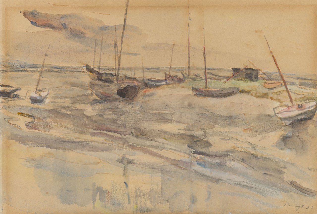 This picture shows the following artwork: Max Slevogt. Low tide at Norderney. 1923.