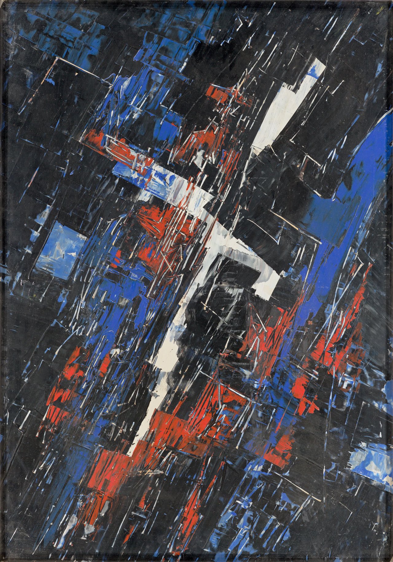 This picture shows the following artwork: Fred Thieler. ”K.H.-1/57”. 1957.