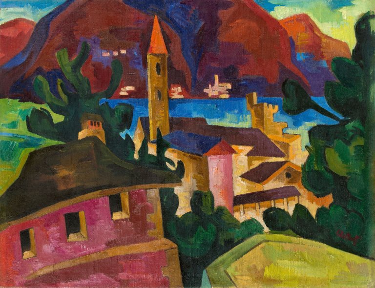 Auf diesem Bild ist das folgende Kunstwerk zu sehen: Karl Schmidt-Rottluff. „Ascona“. 1927.