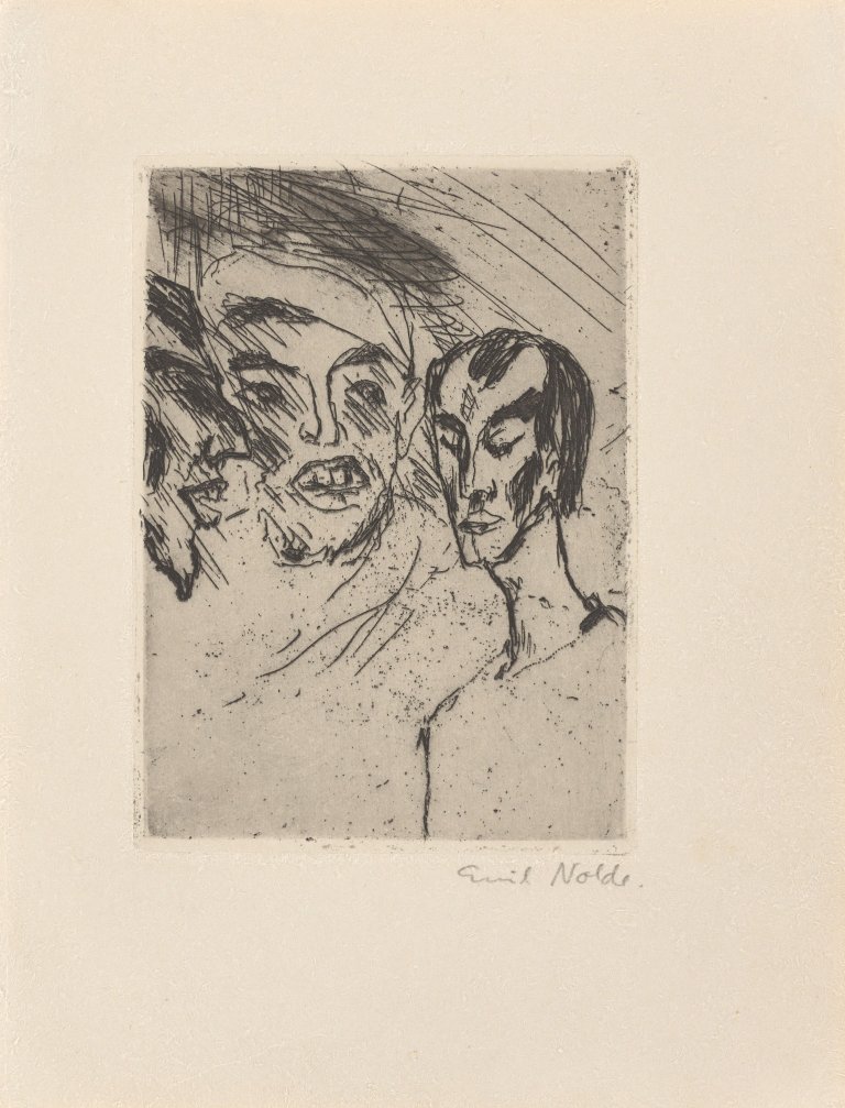 Auf diesem Bild ist das folgende Kunstwerk zu sehen: Emil Nolde. „Joseph und seine Brüder I“. 1910.