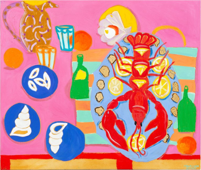 Auf diesem Bild ist das folgende Kunstwerk zu sehen: Johanna Dumet. Everyone Wants a Piece of It: le Hommard aux Truffes. 2023.
