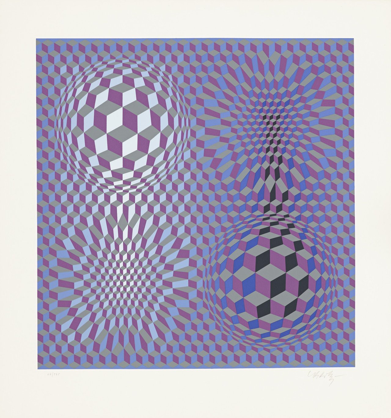 This picture shows the following artwork: Victor Vasarely. „Metagalaxie“. 1979.