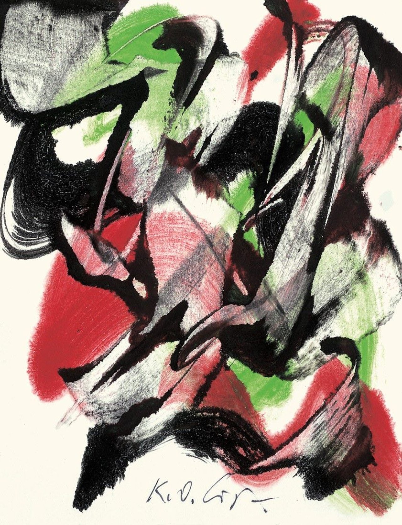 Auf diesem Bild ist das folgende Kunstwerk zu sehen: Karl Otto Götz. „Tillphé“ (IX). 1993.