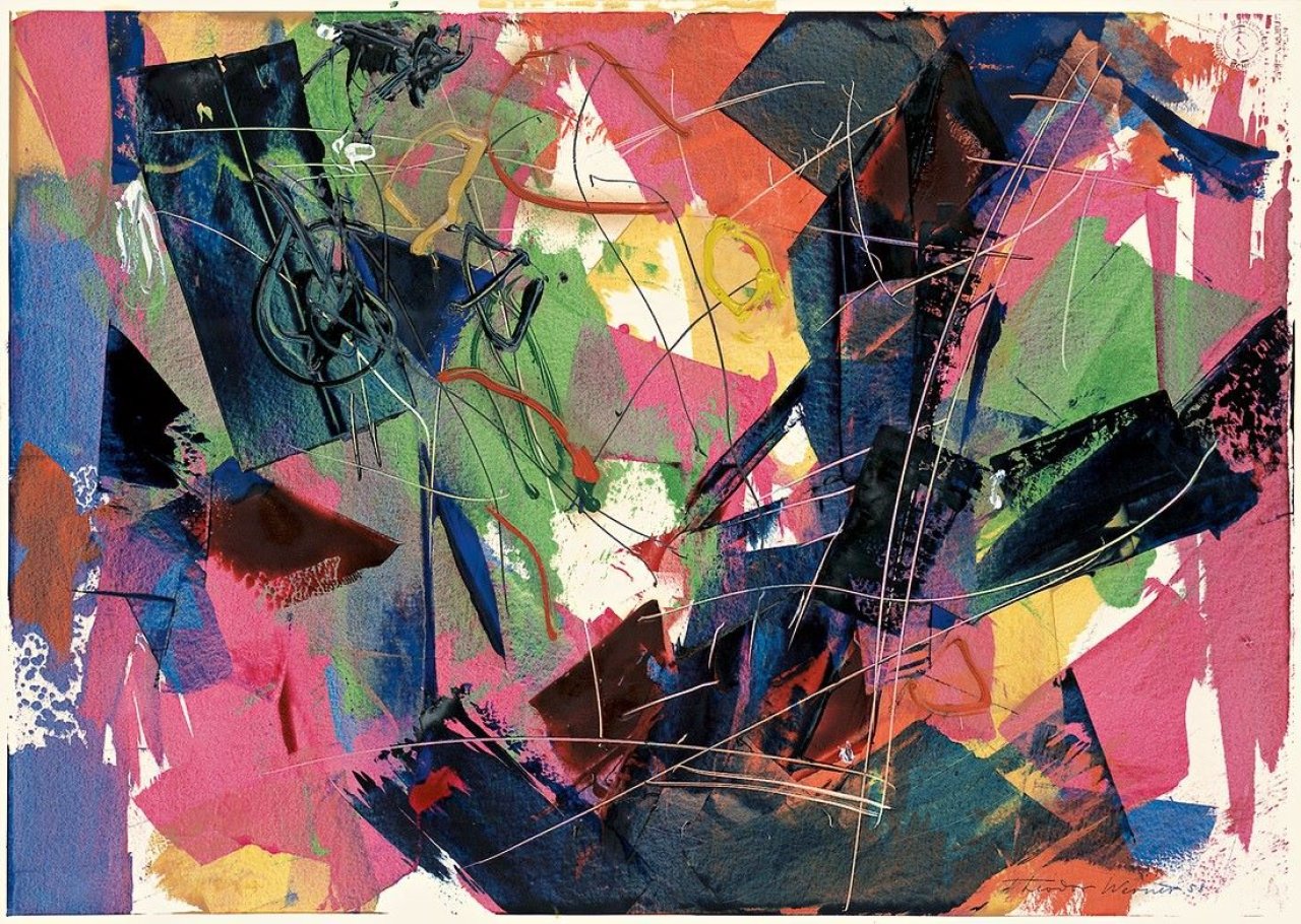 Auf diesem Bild ist das folgende Kunstwerk zu sehen: Theodor Werner. „Nr. 39/58“. 1958.