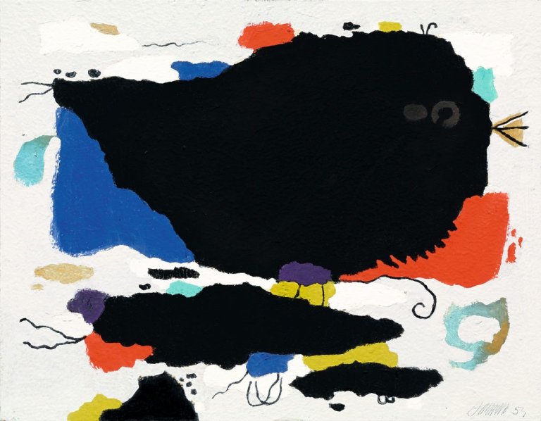 Auf diesem Bild ist das folgende Kunstwerk zu sehen: Willi Baumeister. „Mo“. 1954.