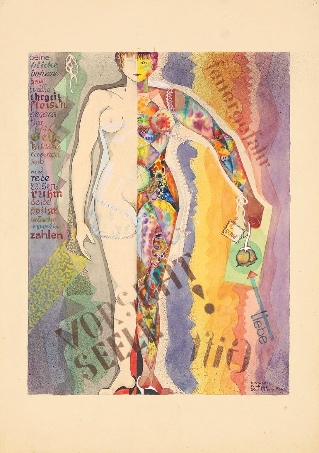 Auf diesem Bild ist das folgende Kunstwerk zu sehen: Karl Hermann Trinkaus. Vorsicht Seele. 1927.