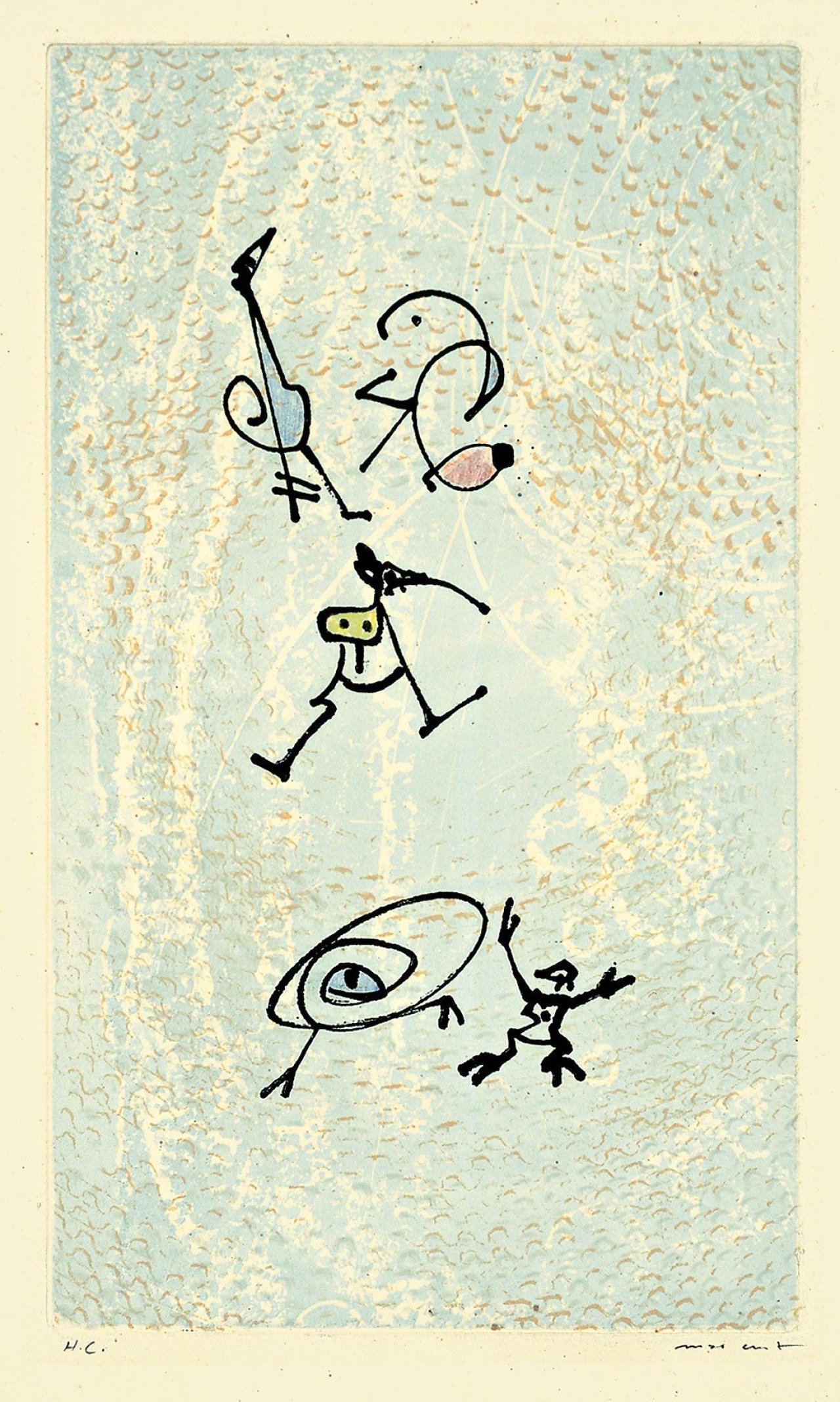 Auf diesem Bild ist das folgende Kunstwerk zu sehen: Max Ernst. „Ohne Titel”. 1971.