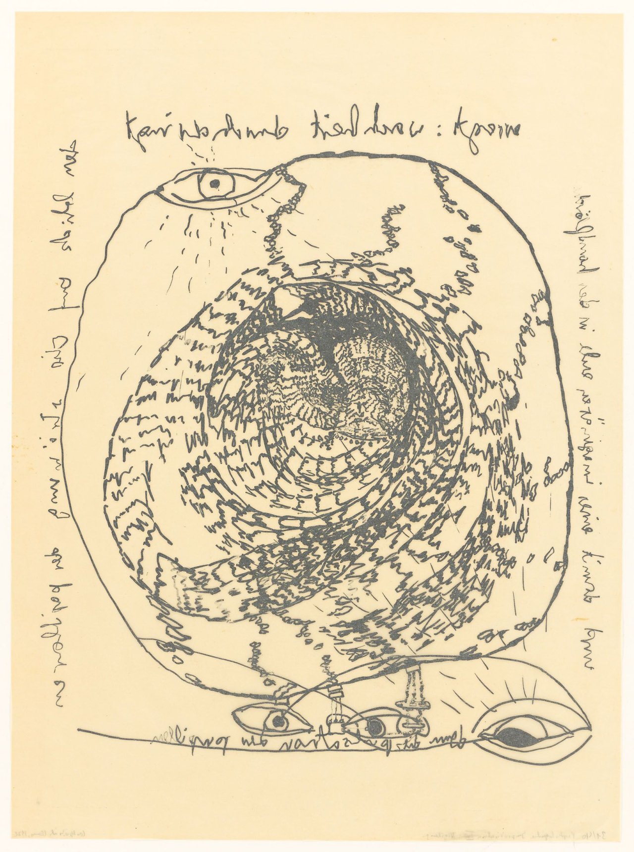 Auf diesem Bild ist das folgende Kunstwerk zu sehen: Carlfriedrich Claus. „Psychologische Improvisationen I-IV“. 1972.
