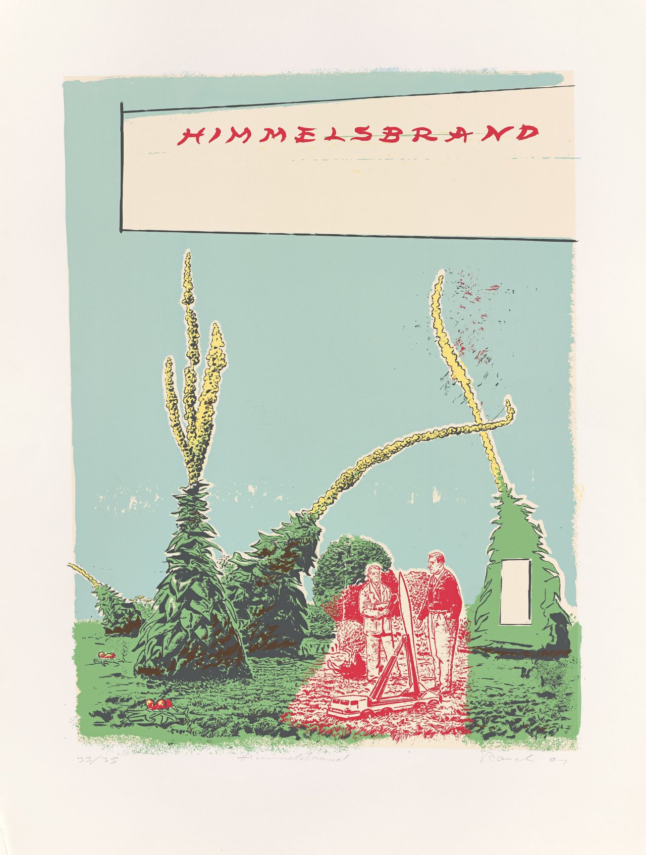 Auf diesem Bild ist das folgende Kunstwerk zu sehen: Neo Rauch. „Himmelsbrand“. 2001.