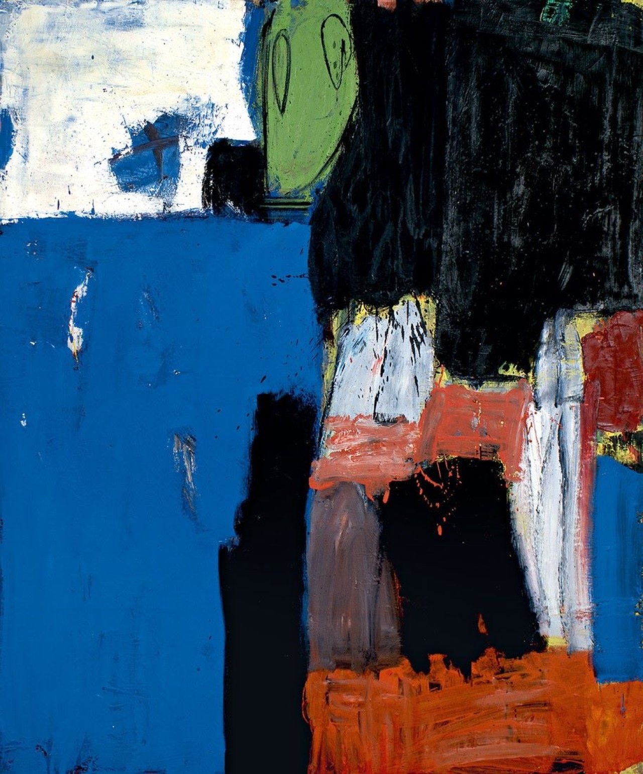 Auf diesem Bild ist das folgende Kunstwerk zu sehen: Henning Kürschner. „Blau/Schwarz“. 1996.