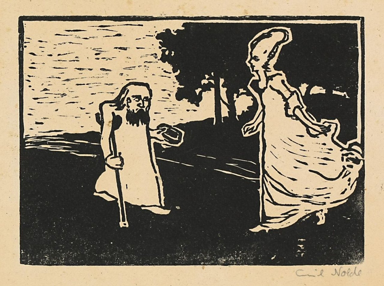 This picture shows the following artwork: Emil Nolde. „Prinzess und Bettler“. 1906.