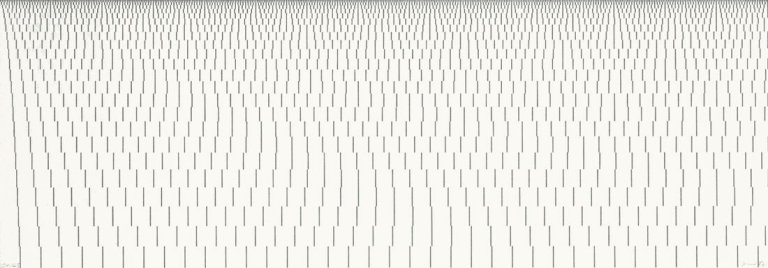 Auf diesem Bild ist das folgende Kunstwerk zu sehen: François Morellet. „trennstriche“. 1978.