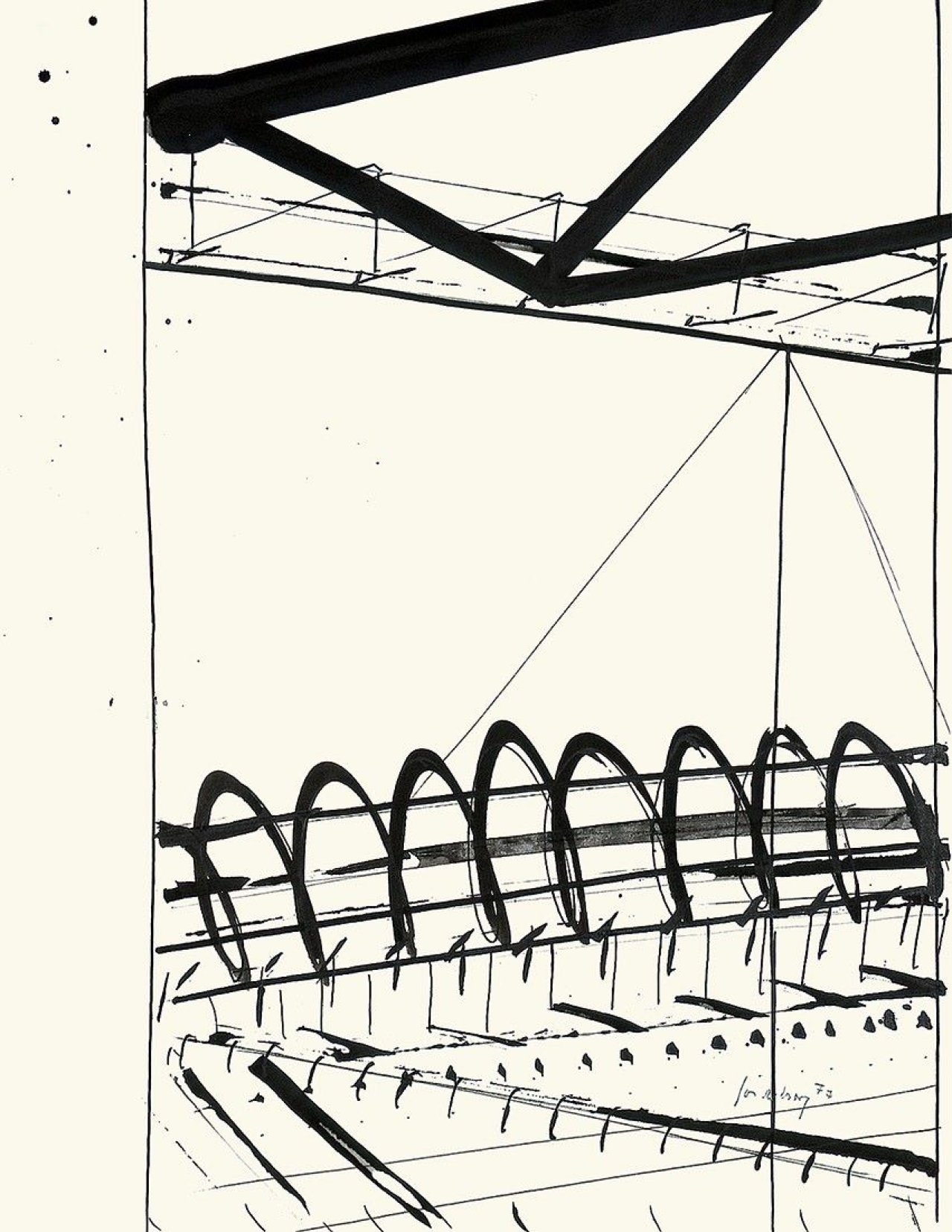 Auf diesem Bild ist das folgende Kunstwerk zu sehen: K.R.H. Sonderborg. Ohne Titel. 1977.