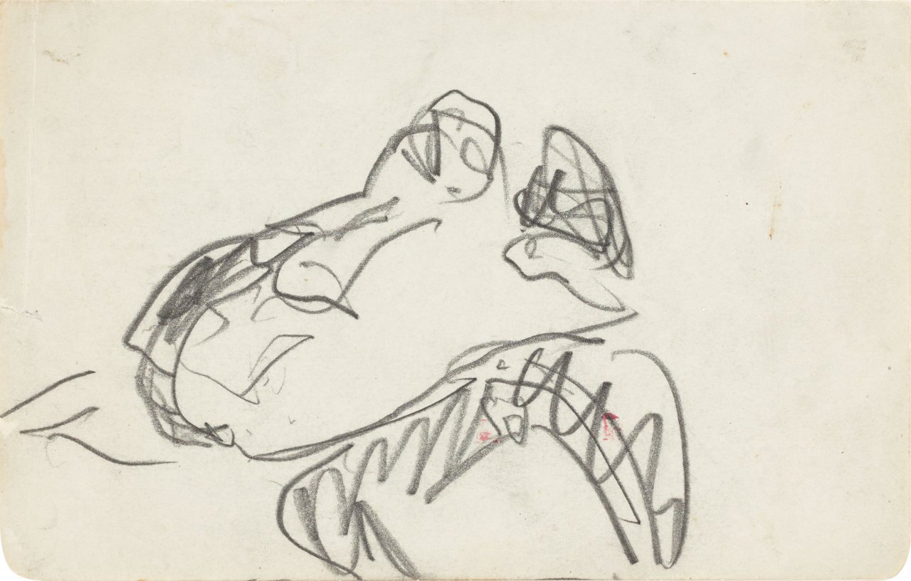 This picture shows the following artwork: Ernst Ludwig Kirchner. „Liebespaar“. Circa 1908.