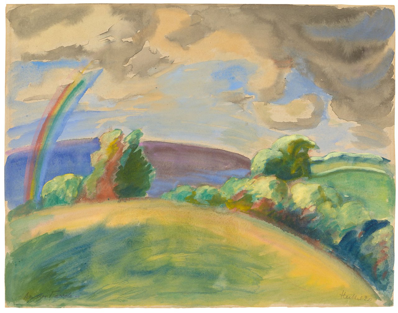 Auf diesem Bild ist das folgende Kunstwerk zu sehen: Erich Heckel. „An der Förde“. 1920.