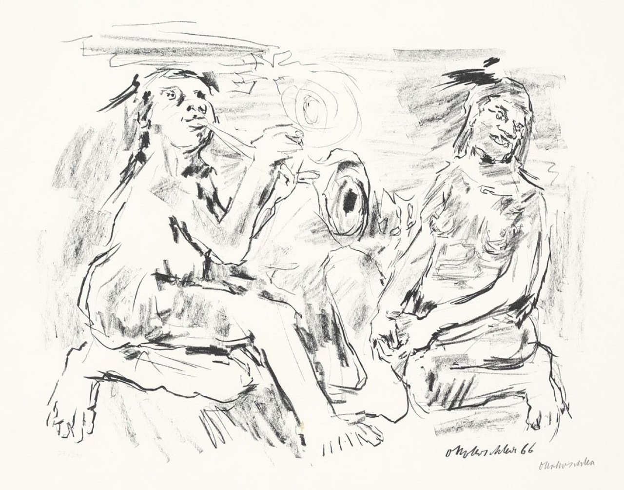 Auf diesem Bild ist das folgende Kunstwerk zu sehen: Oskar Kokoschka. „Die Macht der Musik“. 1966.