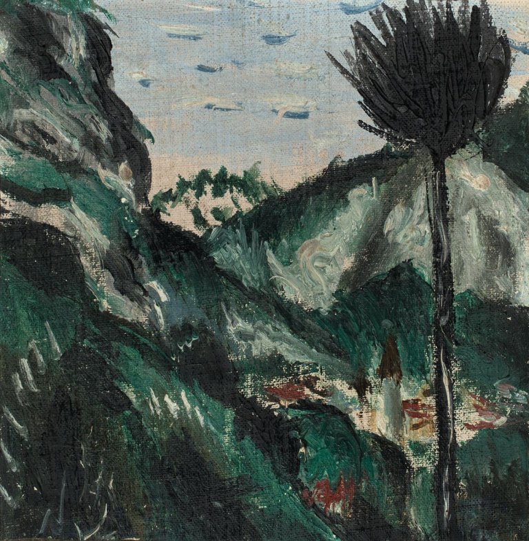 Auf diesem Bild ist das folgende Kunstwerk zu sehen: André Derain. „La vallée du Lot“. 1912.