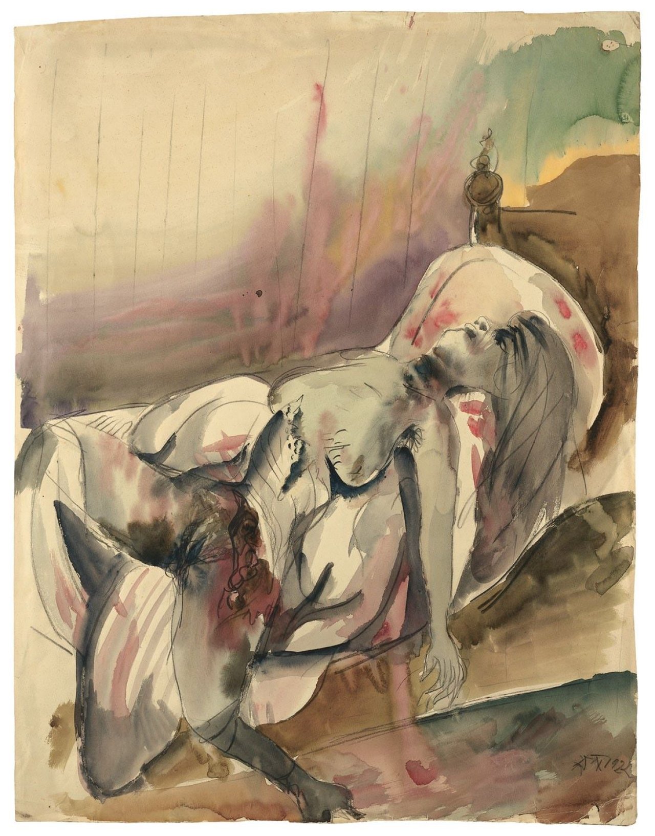 Auf diesem Bild ist das folgende Kunstwerk zu sehen: Otto Dix. „Lustmord I. Versuch“. 1922.