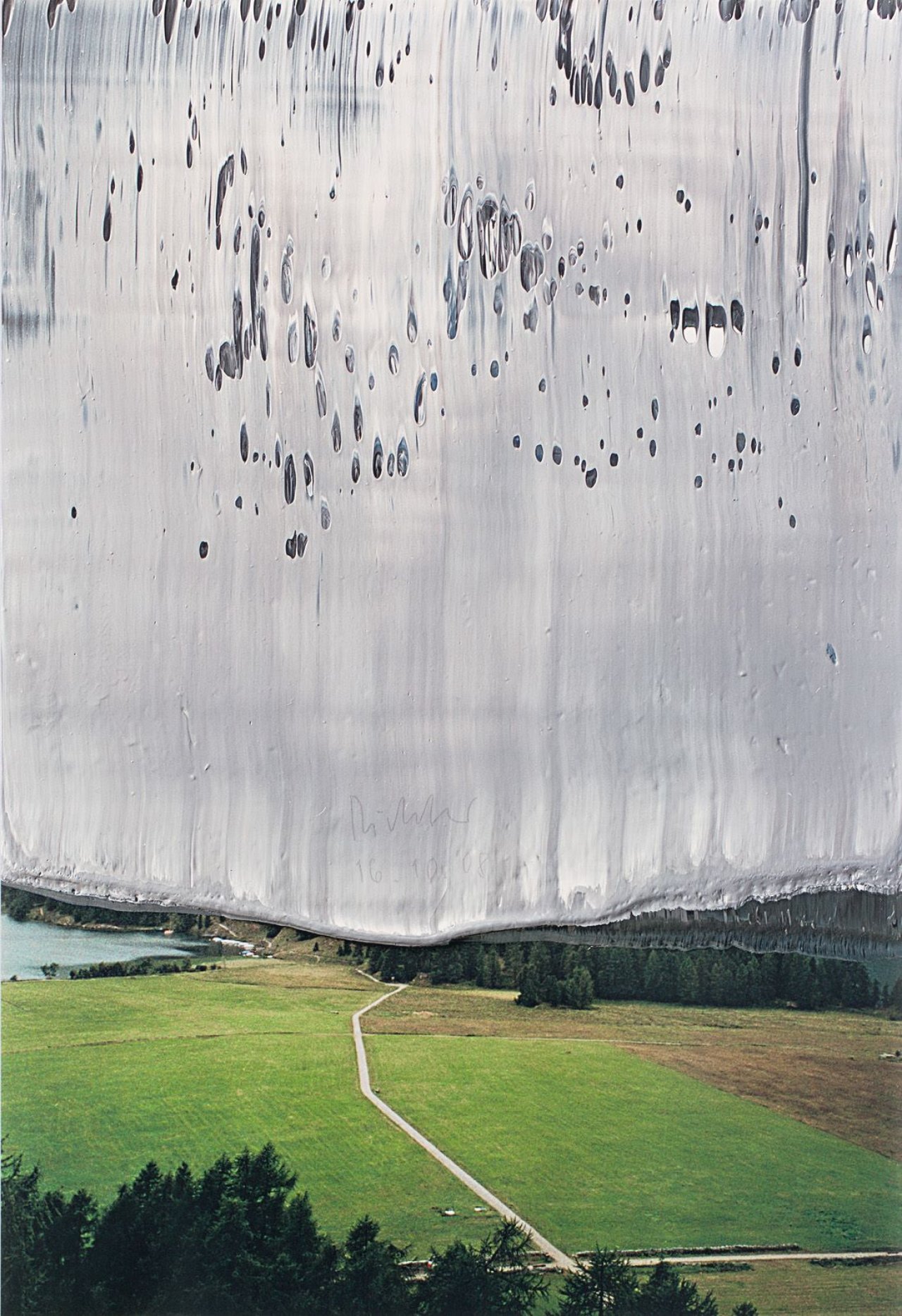 Auf diesem Bild ist das folgende Kunstwerk zu sehen: Gerhard Richter. Ohne Titel (16.10. 2008). 2008.