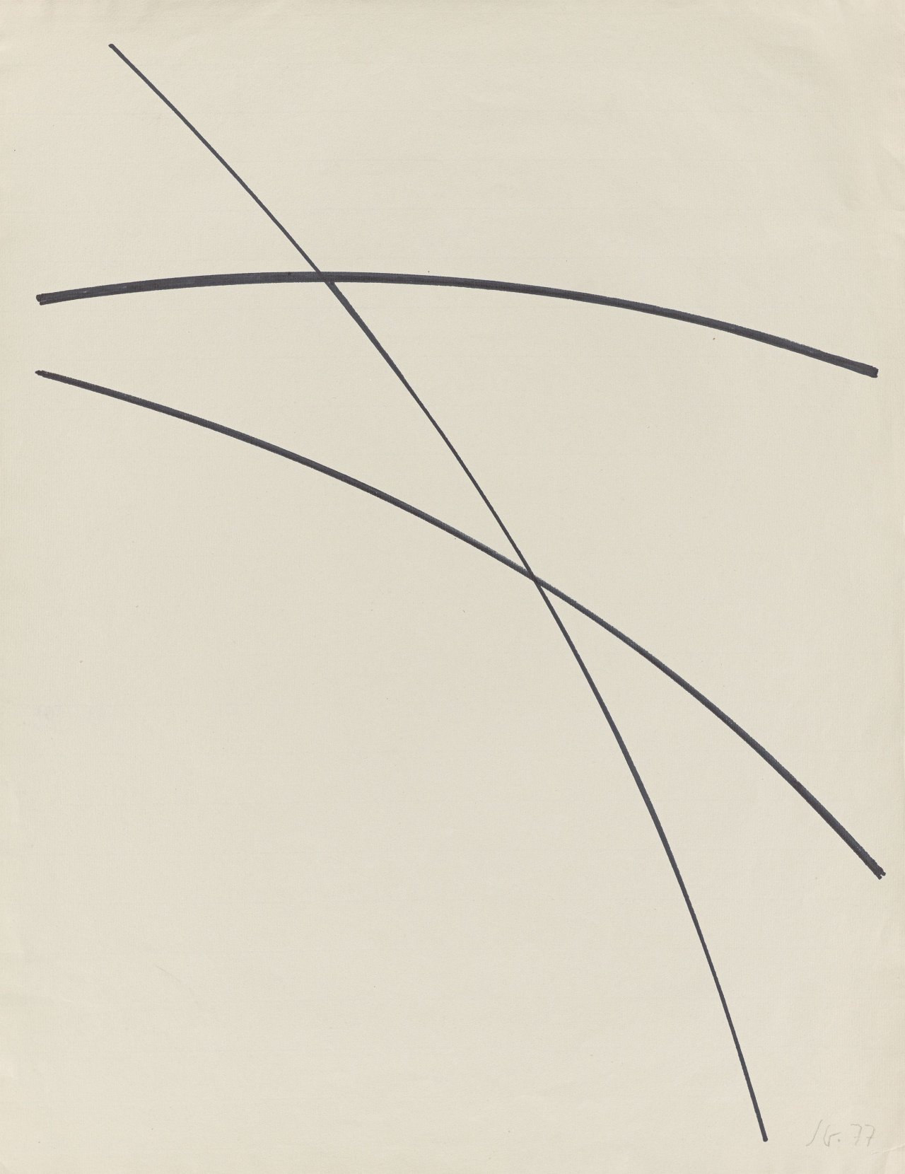 Auf diesem Bild ist das folgende Kunstwerk zu sehen: Norbert Kricke. Ohne Titel. 1977.