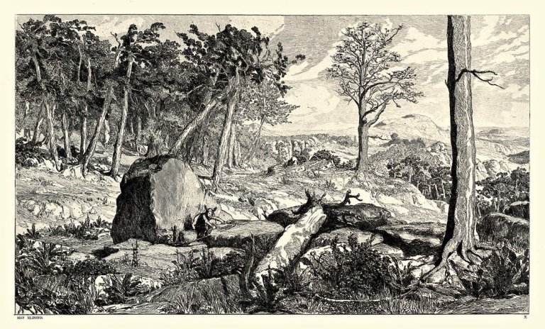 Auf diesem Bild ist das folgende Kunstwerk zu sehen: Max Klinger. Aus: „Intermezzi, Opus IV“. 1881.