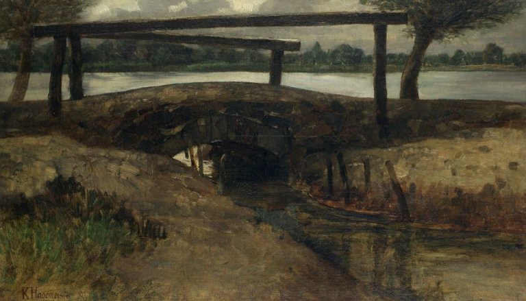 Auf diesem Bild ist das folgende Kunstwerk zu sehen: Karl Hagemeister. „Waldsteg am Schwielowsee“. 1880.