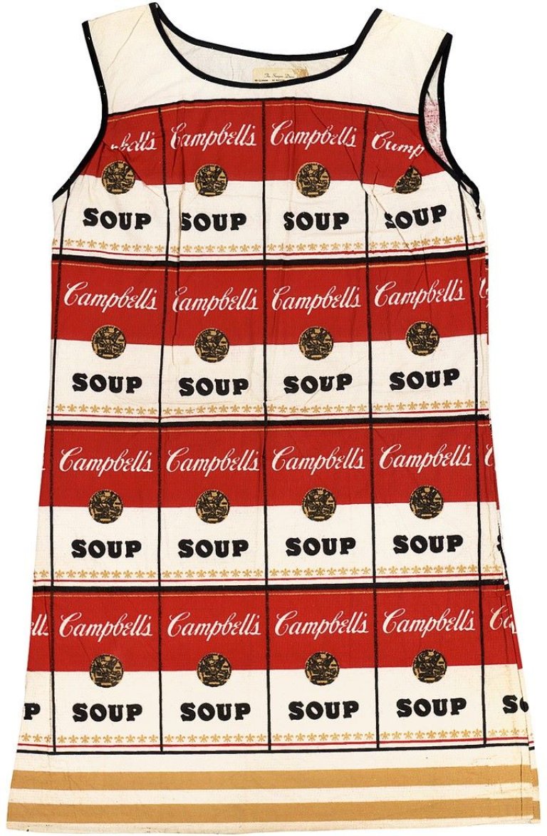 This picture shows the following artwork: Andy Warhol. „The Souper Dress“. Circa 1965.
